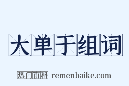 大单于组词是什么意思的图片